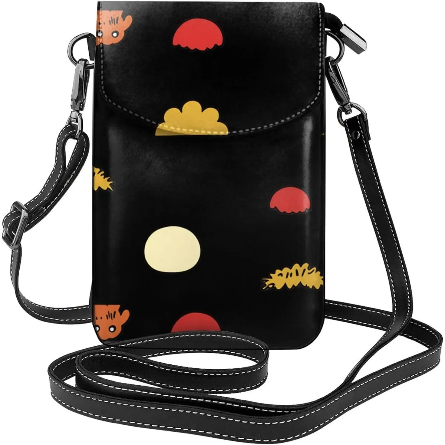 

Женский мобильный телефон из кожаной крайней плоти, откидная крышка через плечо, небольшой регулируемый плечевой ремень.