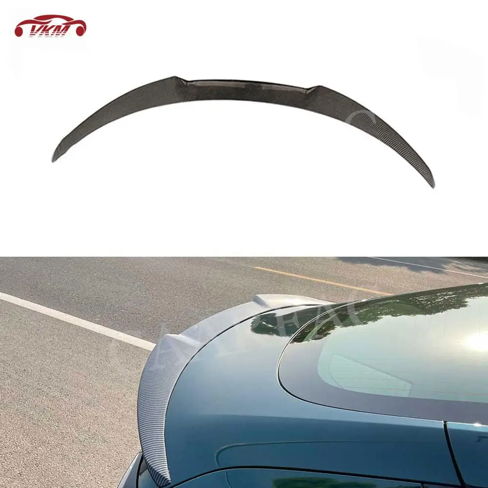 

ABS Gloss Black Car Rear Trunk Spoiler Wing Body Kits for Tesla Model 3 2016-2022 Carbon Fiber Look