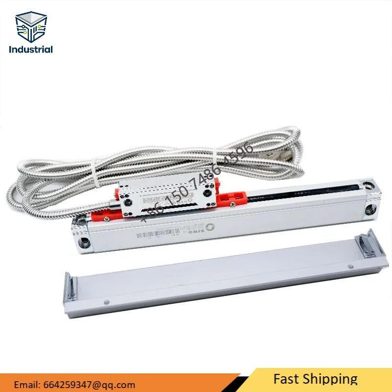 High Precision Sino KA-300 Linear Displacement Sensor Lathe Mill Linear Scale Grating Ruler Sino KA300 70-470mm Resolution 5um
