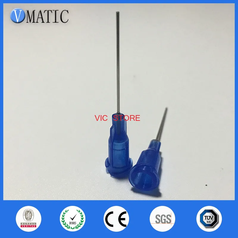 

High Quality Stainless Steel 100 Pcs 1.5'' 22G Glue Fluid Dispensing Valve Needle Tips 1-1/2 Inch