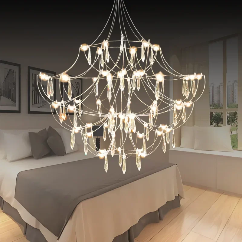 

GHEUVNJ Postmodern luxury and minimalist villas, duplex buildings, living rooms, large hanging lights, cubic atmosphere, and st