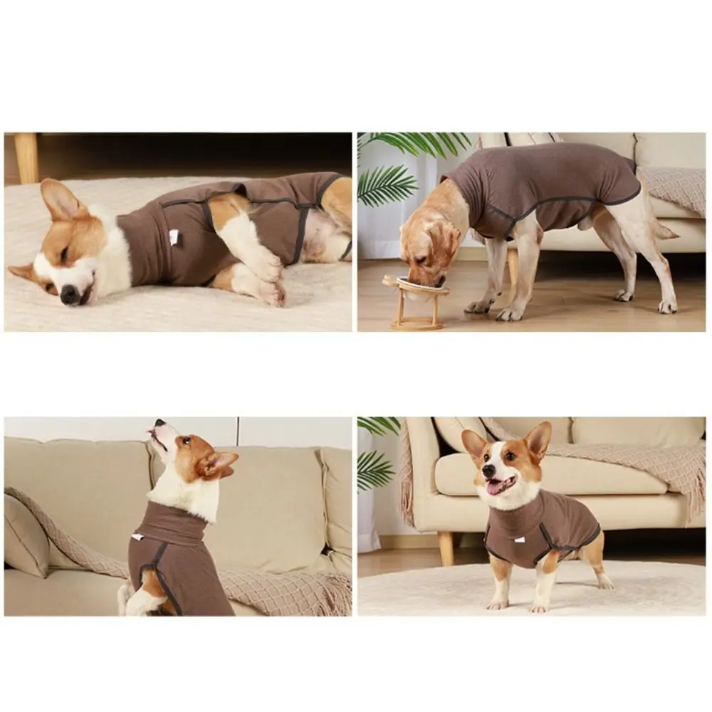 Chaqueta elástica de cuello alto para mascotas, chaleco cómodo y cálido para perros, sudadera de invierno para perros, abrigo suave para perros en clima frío para Otoño e Invierno