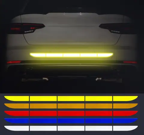 Car Reflective Sticker Warning Strip Tape Protective For Volkswagen VW Jetta MK5 6 Golf 4 5 6 7 CC Tiguan Passat B5 B6 b7 Polo