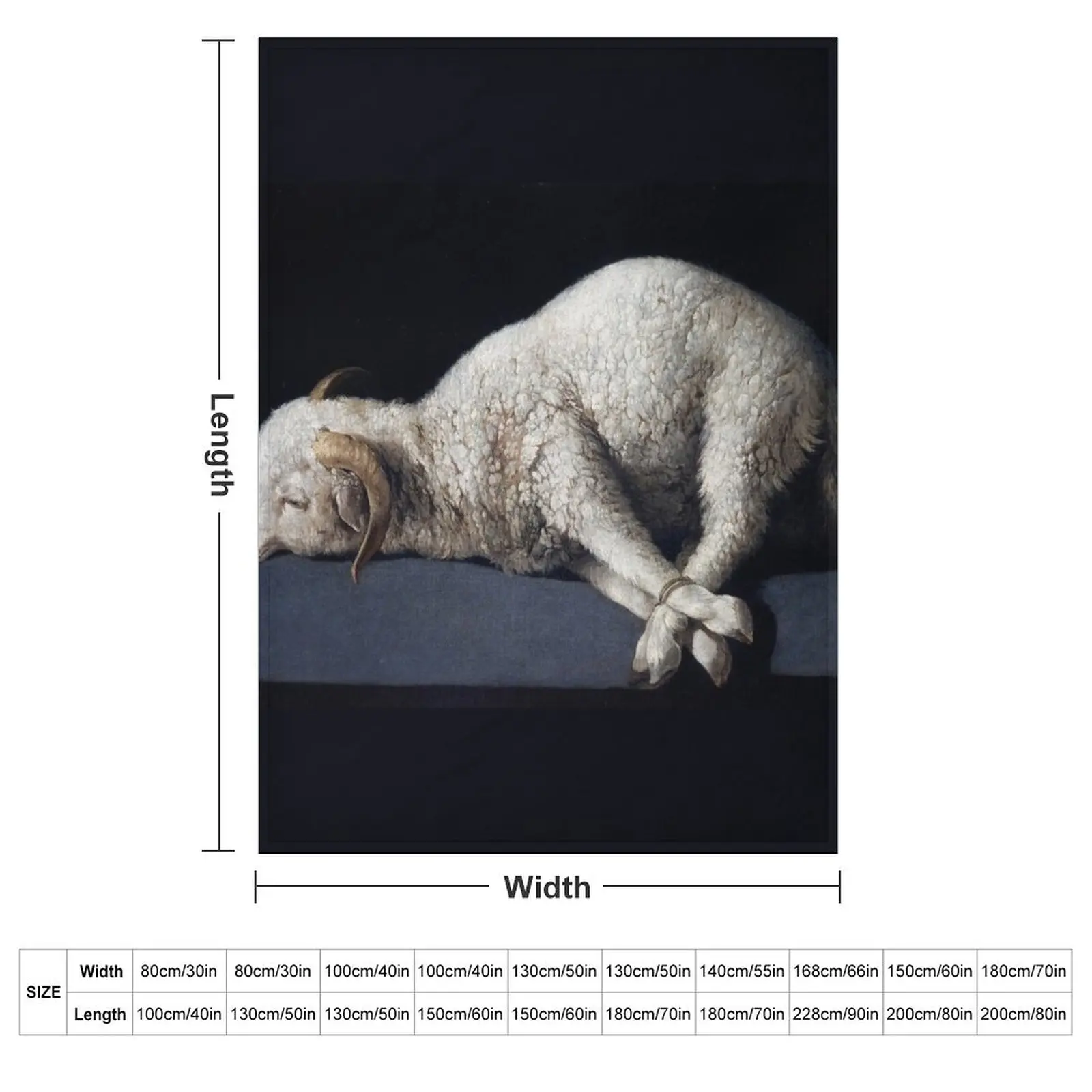 Agnus Dei Painting by Francisco de Zurbar??n Throw Blanket Designers Soft Beds Decorative Throw anime Polar bed plaid Blankets