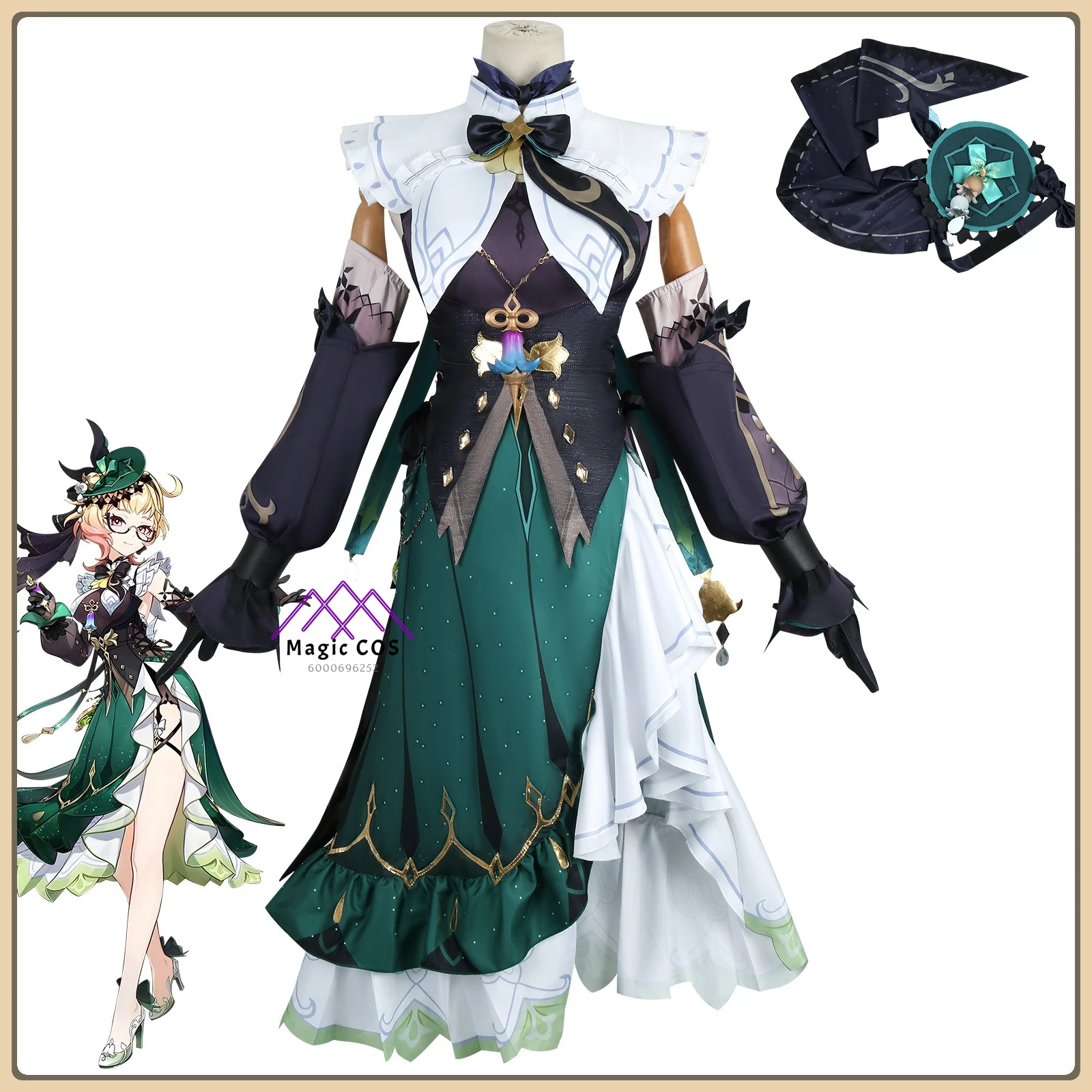 

Genshin Impact Amélie Cosplay Costume Perfume Bottle Accessory Suit High Quality Full Set Anime Outfit for Women Comic Con Party