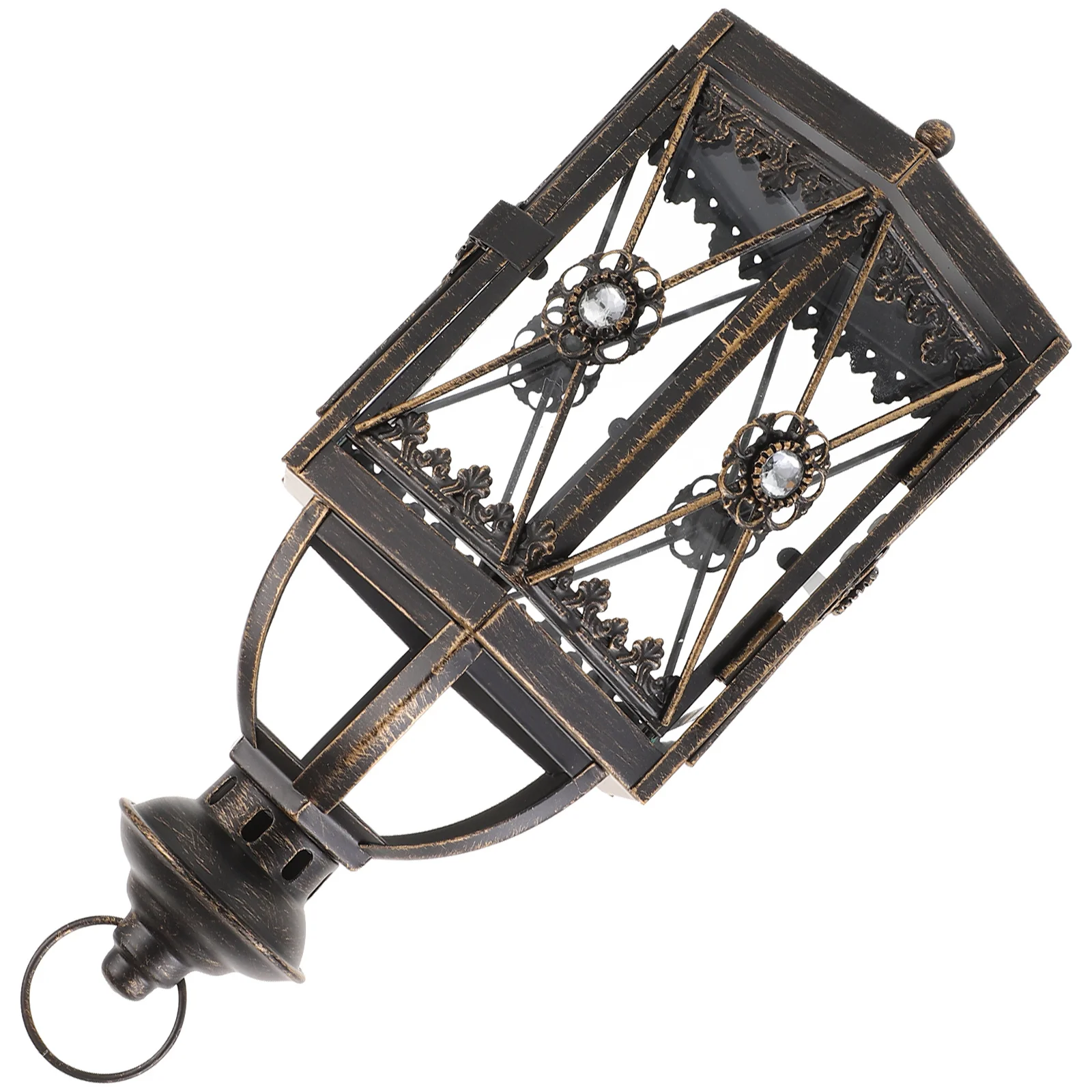 

Vintage Windproof Iron Art Lantern Decorative Taper Stand Table Centerpiece Home Decor Wedding Party Fireplace