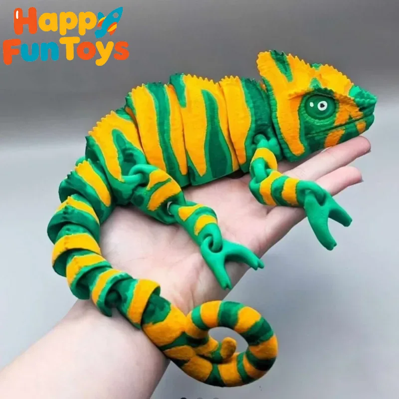 

Fashion 3D Printed Dragon Chameleon Figures Multi-joint Movable Simulation for Home Accessories Kids Gift Room Decoration Toys