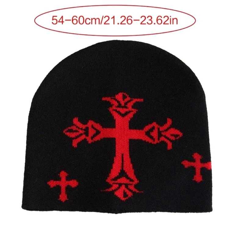 652f Handcrochet Boy Girls Jacquard Hat Women Warm Dark Hats Breatable