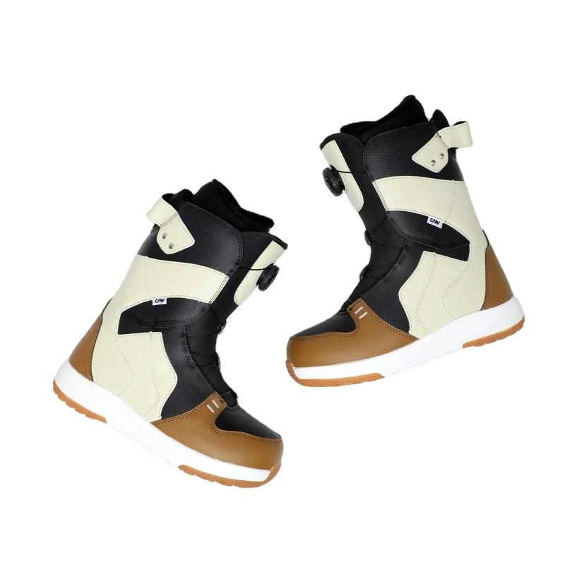 Nowe pojedyncze buty snowboardowe Fast Wear Button dla mężczyzn i kobiet Profesjonalne buty Sprzęt narciarski, wodoodporne buty narciarskie