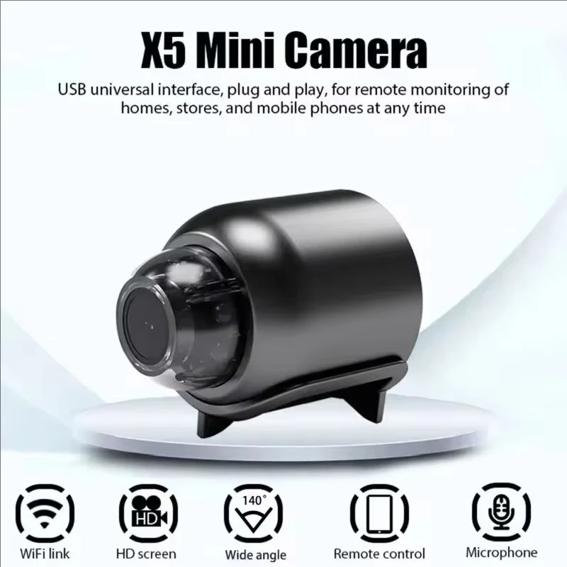 2026 New X5 Mini Intelligent WiFi Camera Night Vision Indoor Home Safety Audio Video Recorder
