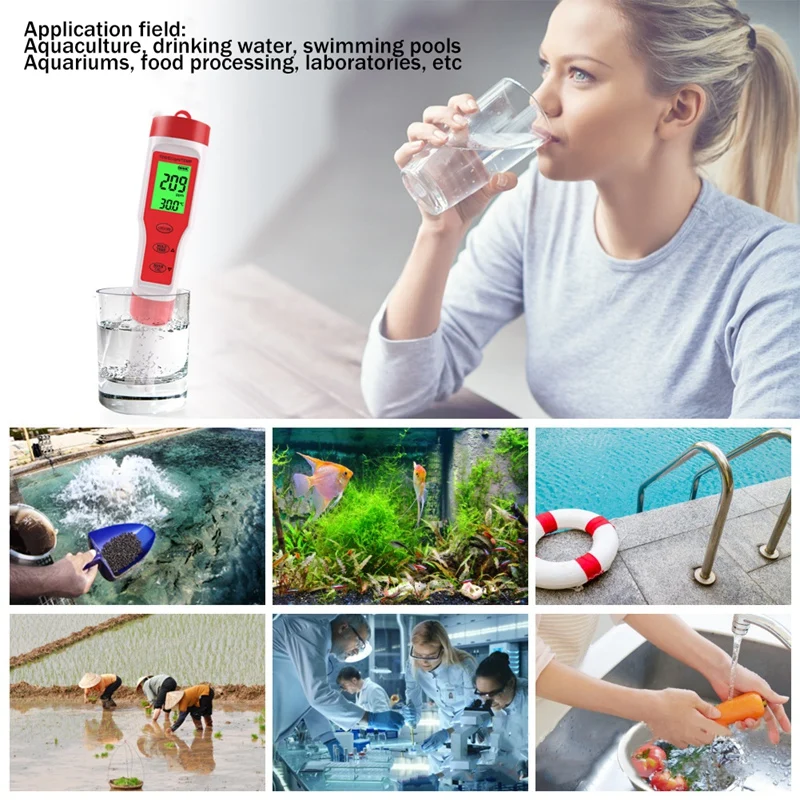 4 In 1 Digital Water Quality Detector PH/TDS/EC/TEMP Multi-Function Tester Pen