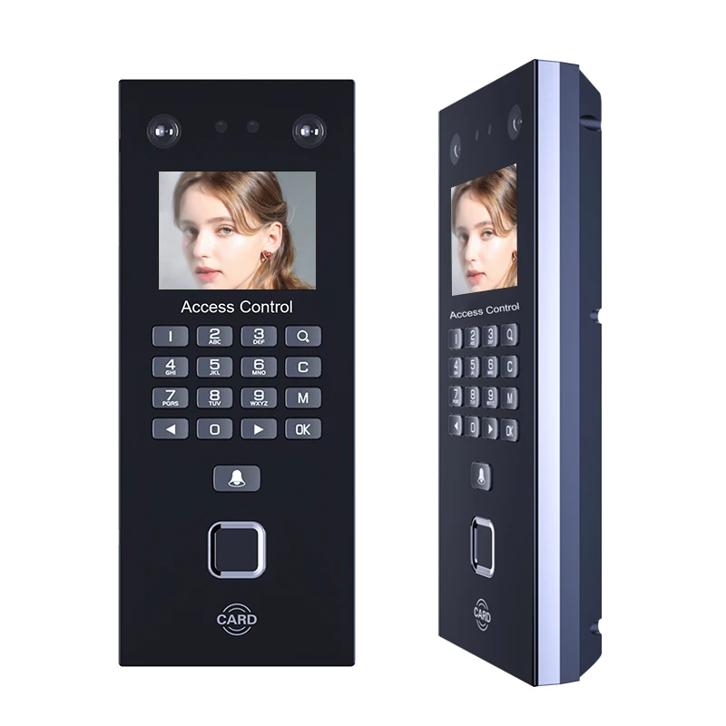 Face Recognition Time Attendance and Access Control All-in-one Machine Support Face, Palm, Fingerprint, Codes and RFID Card