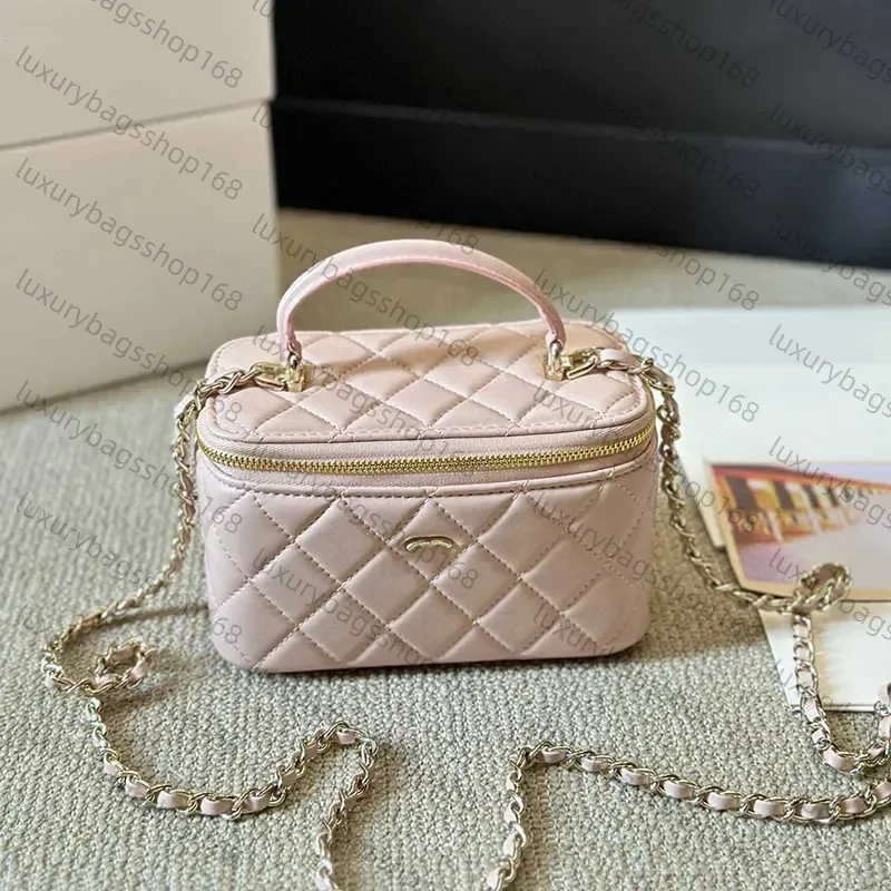 

Designer Makeup bag Micro Vanity Bag Mini Cosmetic Bag Crossbody Shoulder Tiny Cosmetic Nano Make Up Bags Coin Pink Purse