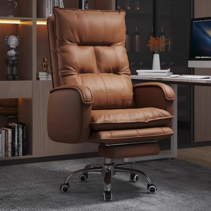 Vintage Luxury Office Chair Modern Beige Mobile Recliner Office Chair Ergonomic Home Sillas De Oficina Furniture Accessories
