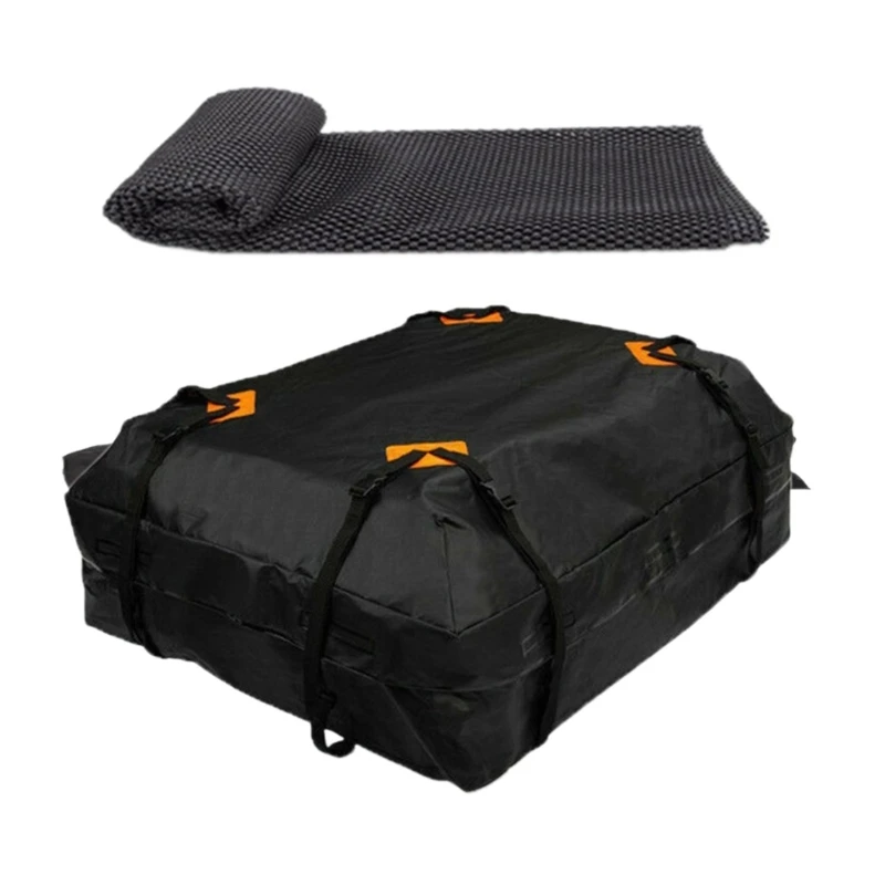 Waterproof Car Roof Cargo Bag Large Capacity Luggage Storage Cube Organizers Foldable For Travel Camping Oxford Fabric