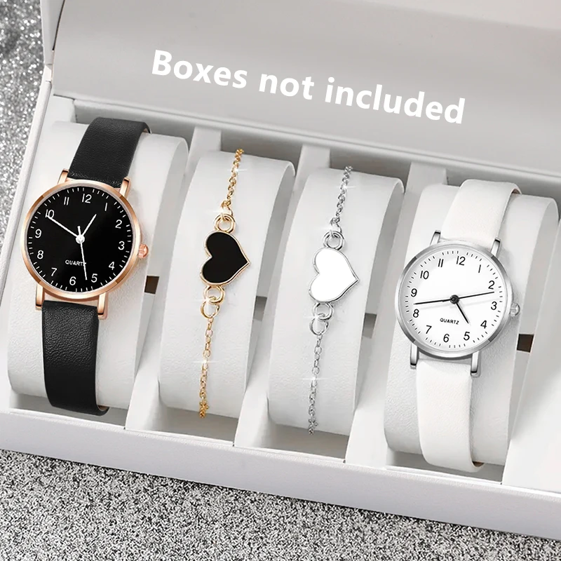 4Pcs Women's Watch Set, Ideal For Party Gifting, Gift For Ramadan, New Year's Day, Graduation Season, Family Gatherings