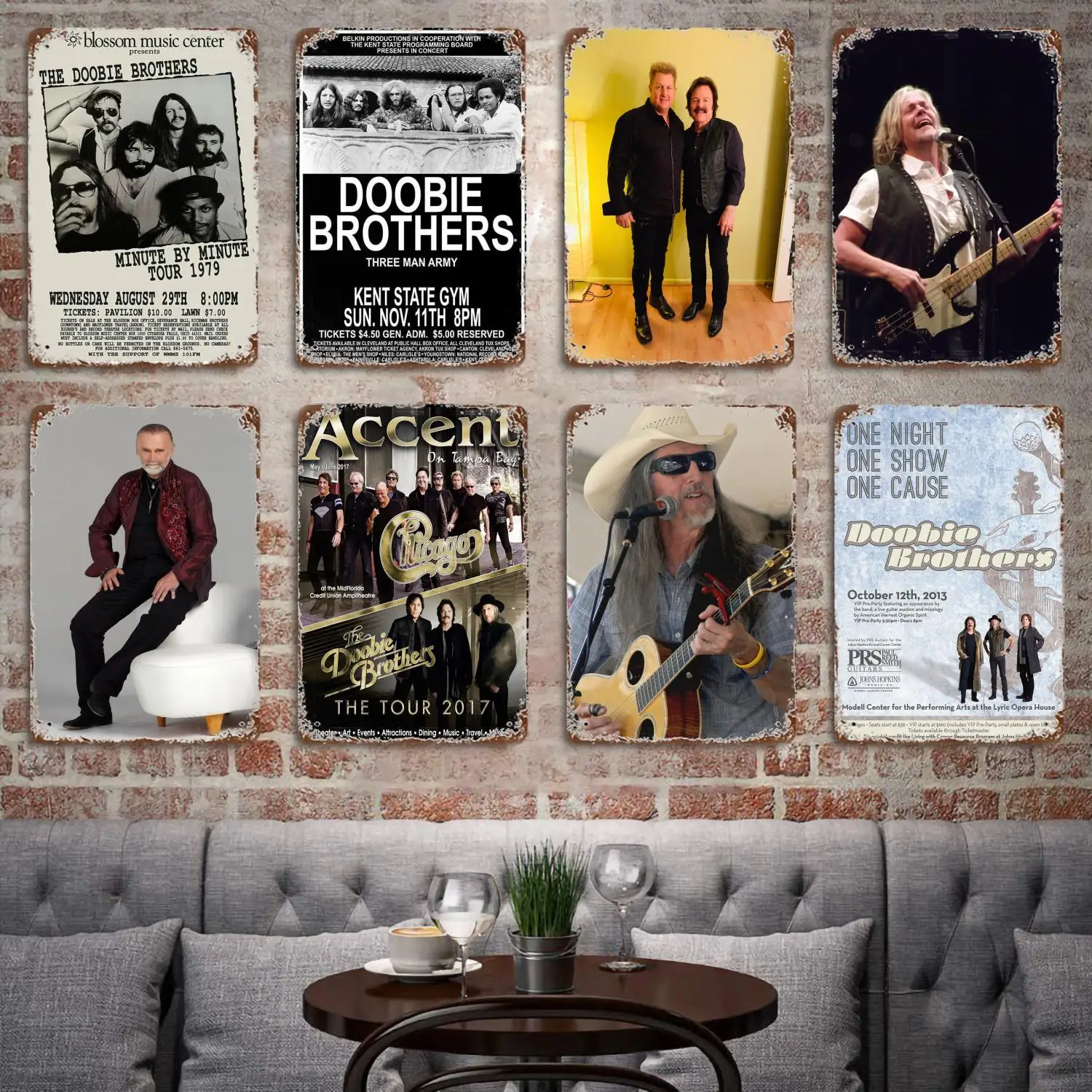 The Doobie Brothers Band Decor Poster Vintage Tin Sign Metal Sign Decorative Plaque for Pub Bar Man Cave Club Wall Decoration