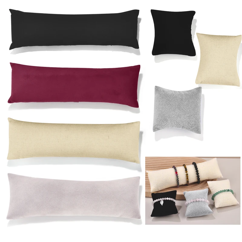 

Bracelet Watch Display Pillow Velvet/linen Jewelry Bangle Cushion Holder Show Organizer Pillow Anklet Display Photography Holder