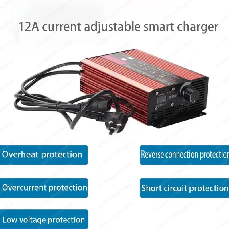 48v 60v 72v 12A Curren Adjust charger 67.2V 84V Lifepo4 Lithium Battery Charger Li-ion LiPo 48V 58.4v 12A 84V 87.6V for Lithium