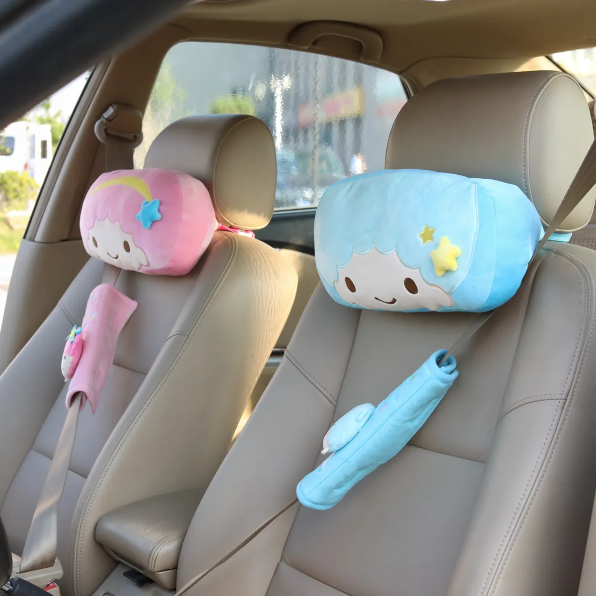 

Sanrio Car Headrest Neck Support Soft Universal Adjustable Car Pillow Neck Rest Cushion High Quality Seat Belt Shoulder Pad
