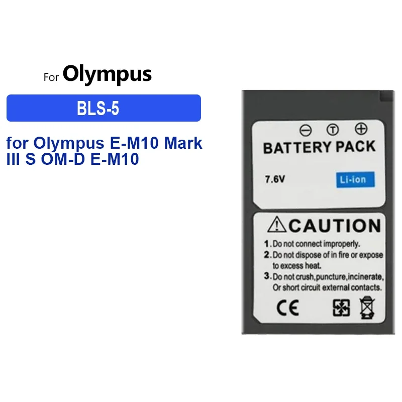 2000mAh-2200mAh Battery for Olympus E-M10 Mark III S IV II OM-D E-M10 E-M10 E-M5 E-M1 Olympus Pen F OM-D E-M5 PEN E-P5