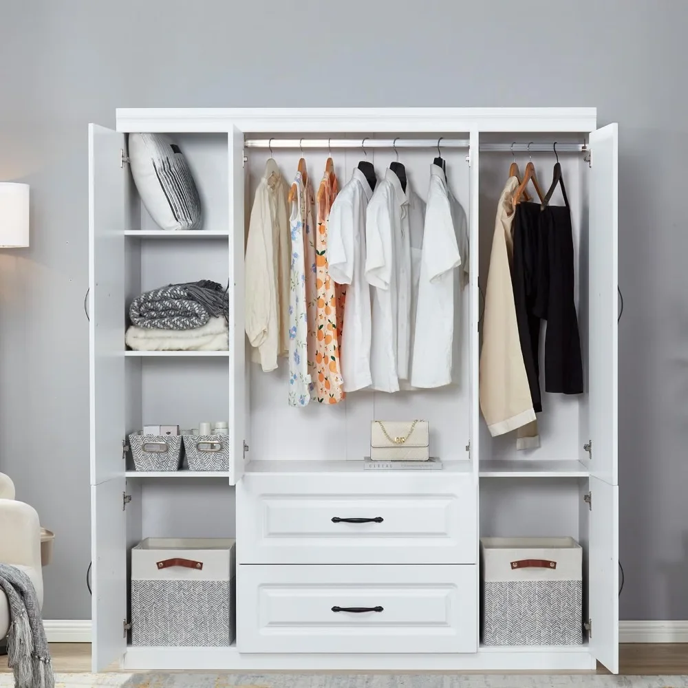 Closet Wardrobe with  Doors  Drawers Armoire Wardrobe Closets  bedroom furniture