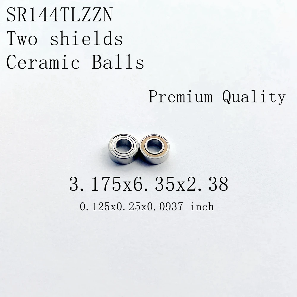 10pcs Premium Quality Ceramic Bearings With Two Shields SR144TLZZN 3.175x6.35x2.38mm SR144TLZZWN 3.175x6.35x2.78mm For NSK W&