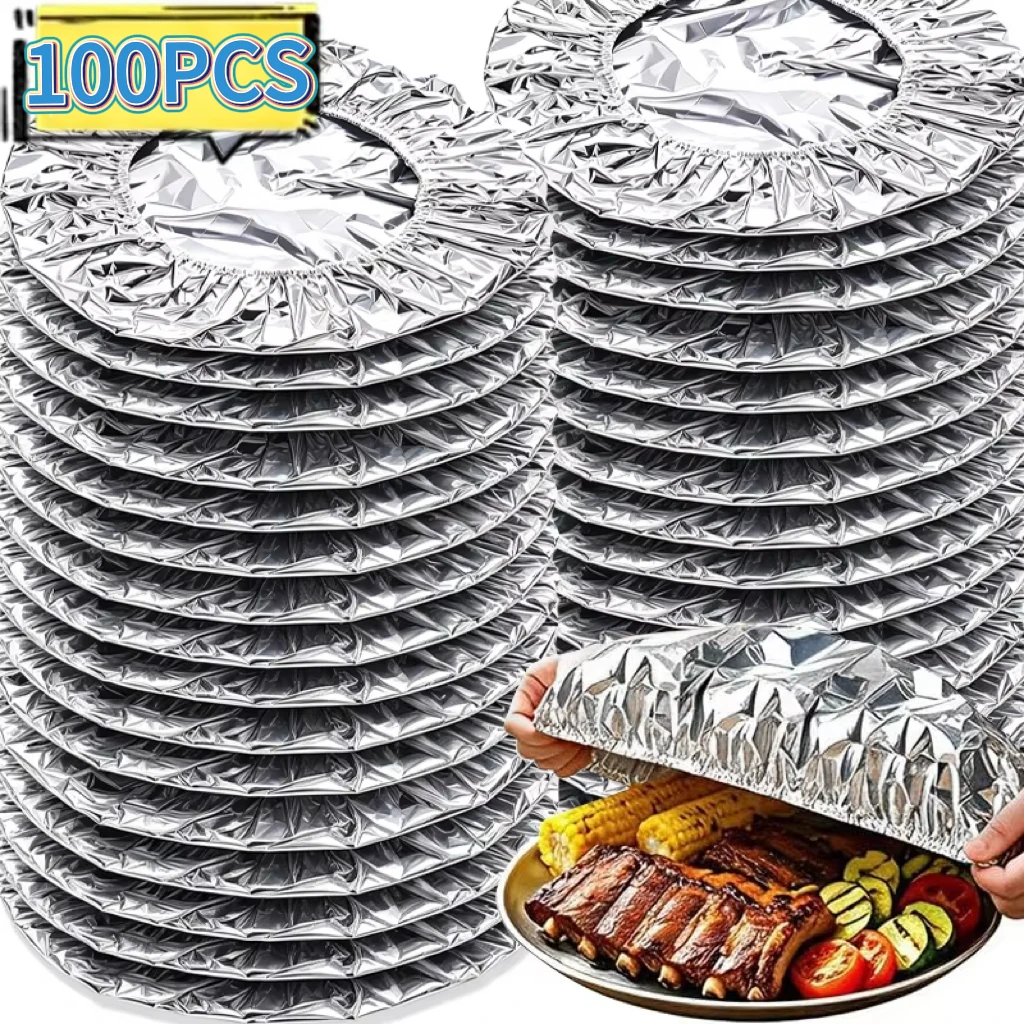 Food Grade SingleUse Aluminum Foil Film Cover Moisture Retain Heat Insulated Pouch for Fresh Produce Household Food Preservation