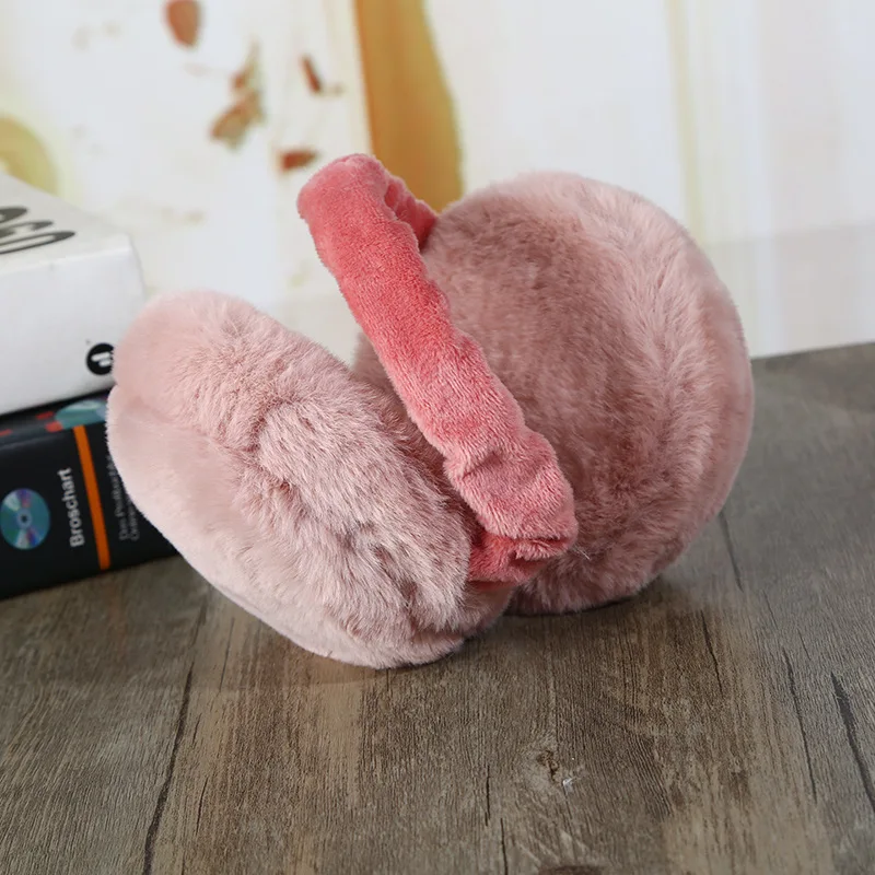 Fashion Autumn Winter Earmuffs Women Men 12cm Big Ear Warmer Plush Solid Color Adjustable Foldable Ear Muffs Earflap Earmuffs