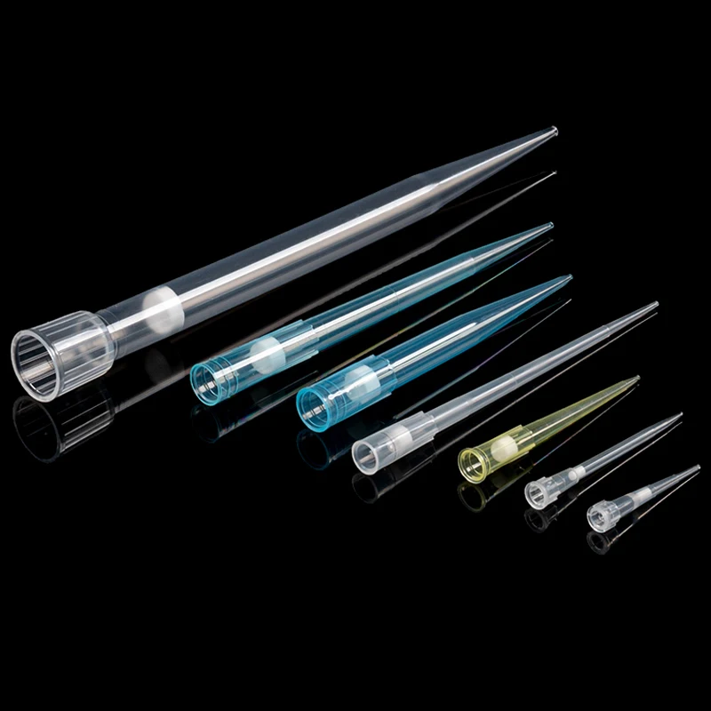 실험실 PP 플라스틱 피펫 필터 팁 (샌드 코어 필터 포함) 디스펜서 마이크로피펫 샌드 코어 피펫 팁용