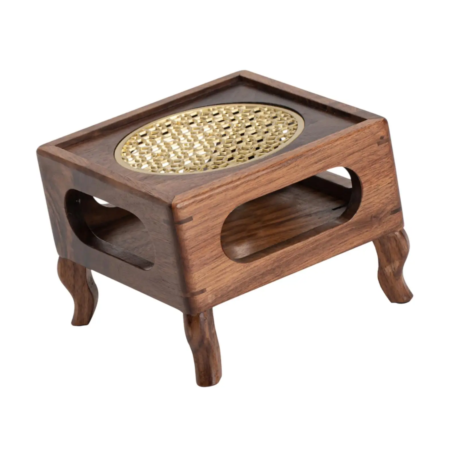 Reusable Walnut Tea Warmer Candle Heated Kettle Base Portable Teapot Heater for Elegant Teapots and Sets