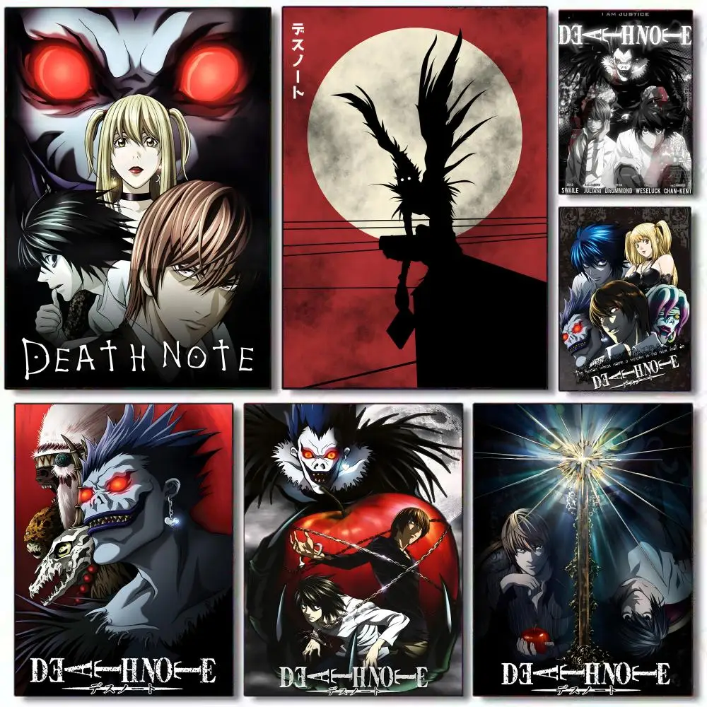 Pintura clásica de Anime d-death n-note, lienzo de caligrafía, póster HD, arte de pared, pasillo interior, decoración del hogar, regalos de vacaciones