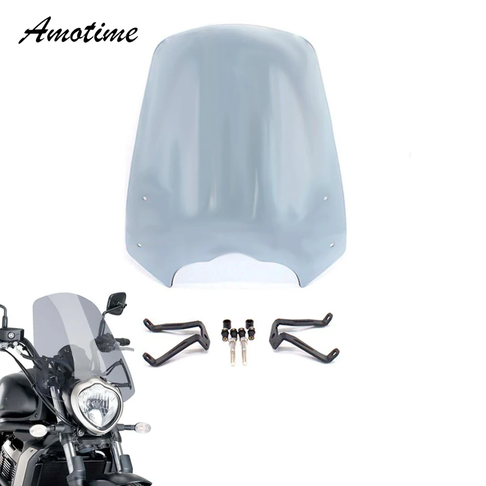 Windshield For Kawasaki Vulcan S 650 EN650 VN 2015-2024 Motorcycle Accessories Windscreen Windshield Shield Bracket