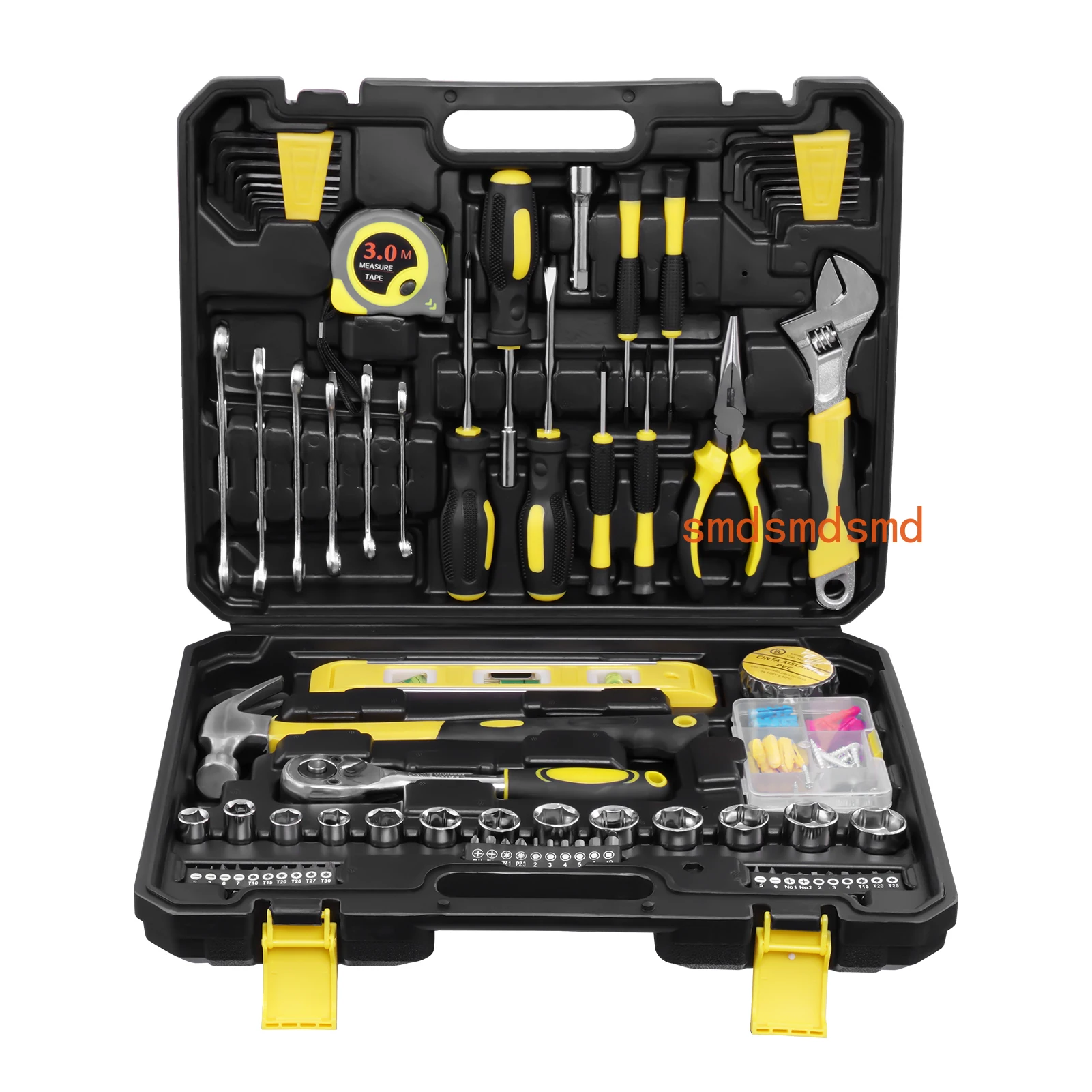 108 Pcs/set Multi-tool Set Hexagon Socket Measure Screwdriver Wrenches Needle-nose Pliers Claw Hammer Bit Set For Home Repair