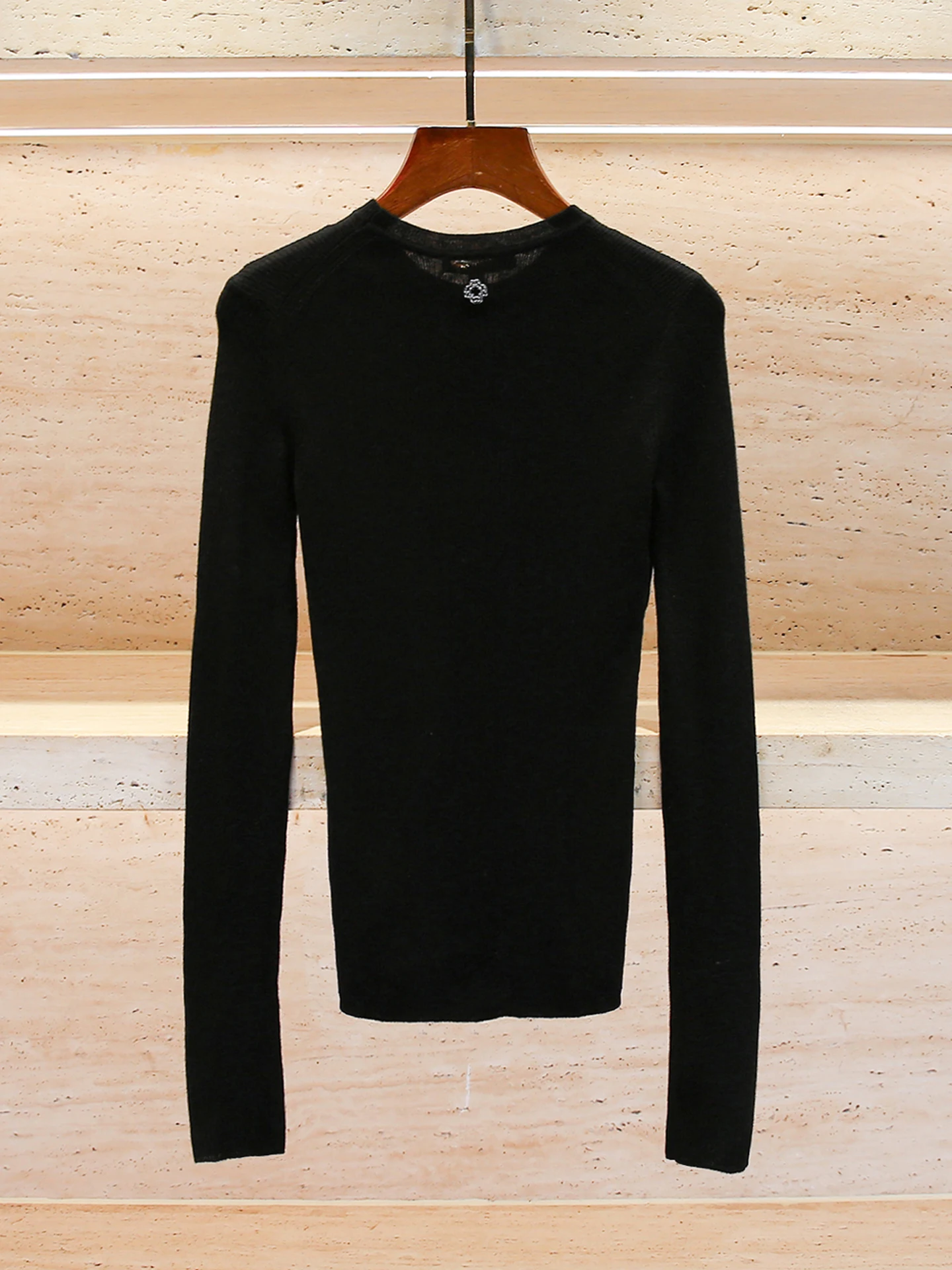 Slimming Effectiven Simple Sle Versatile Fit Knitted Top T-irt Women's Premium Faion Autumn New Arrival M Home South...