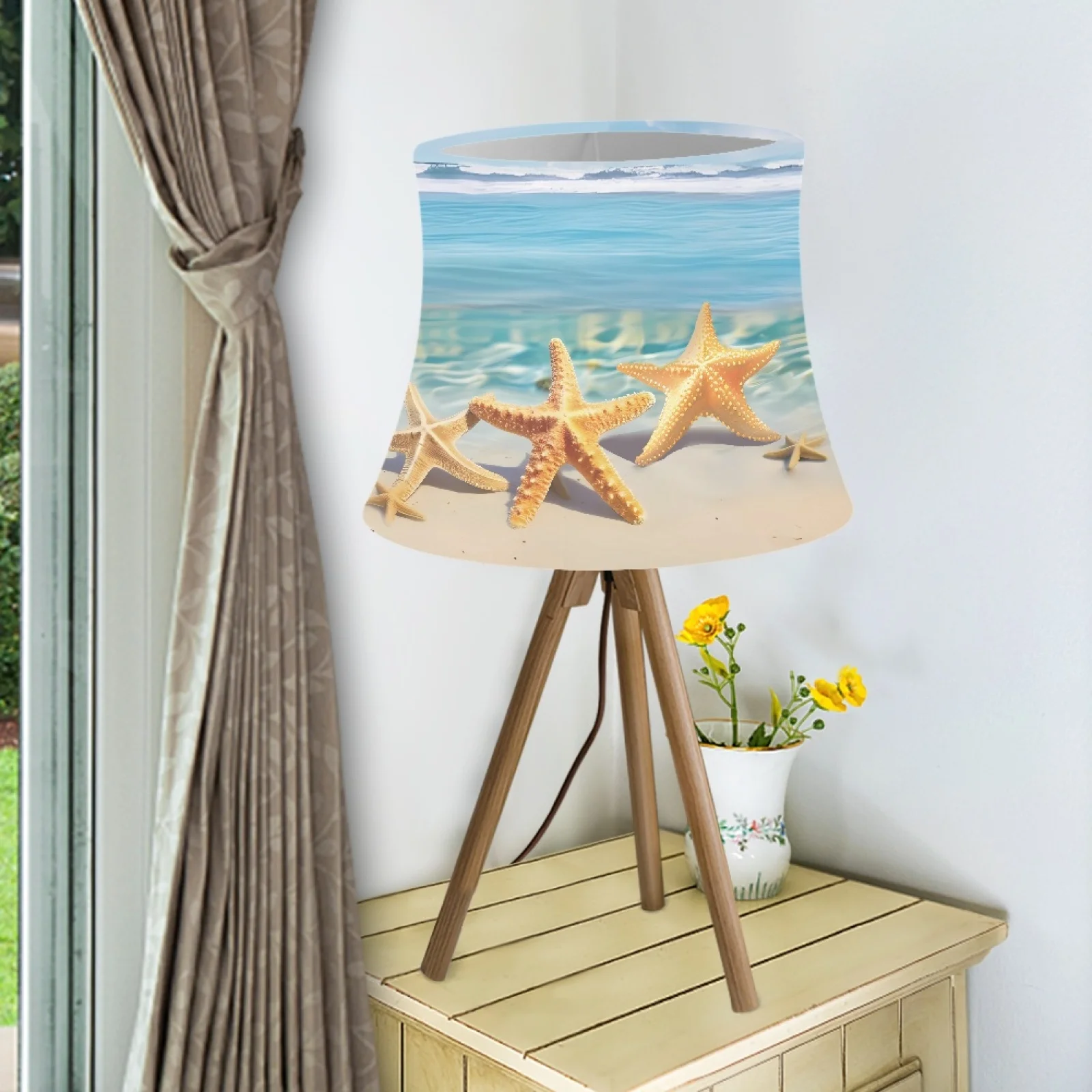 Art Decor Lampshades for Table Lamps Cute Starfish Printed Wall Lamp/Floor Lamp Chandelier Lamp Cover Vintage Light Shade Covers