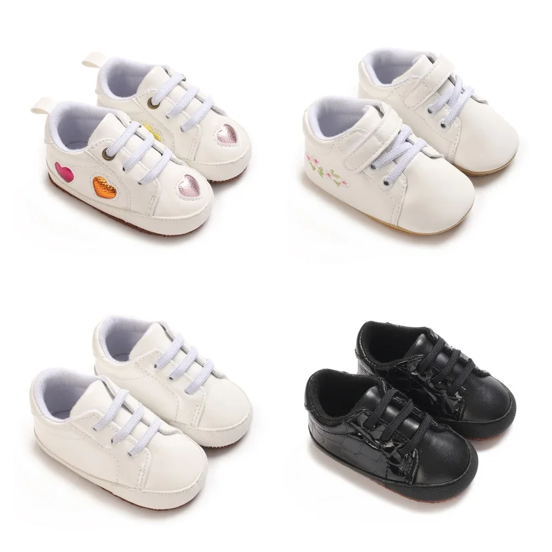 Spring and Autumn Heart shaped Casual Children's Shoes Men and Women 0-18M Children's Shoes Soft soled Shoes Casual Walking Shoe
