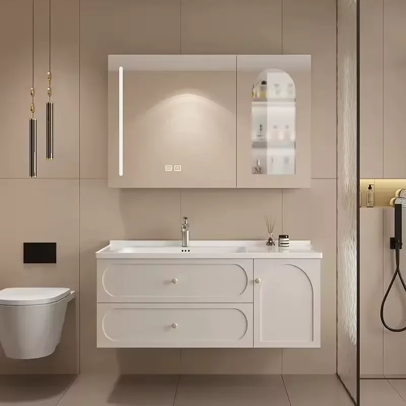 Multi-layered Eucalyptus Wall-mounted Bathroom Cabinets with Smart Mirror Eco-friendly & Water Resistant Wholesale Bathroom