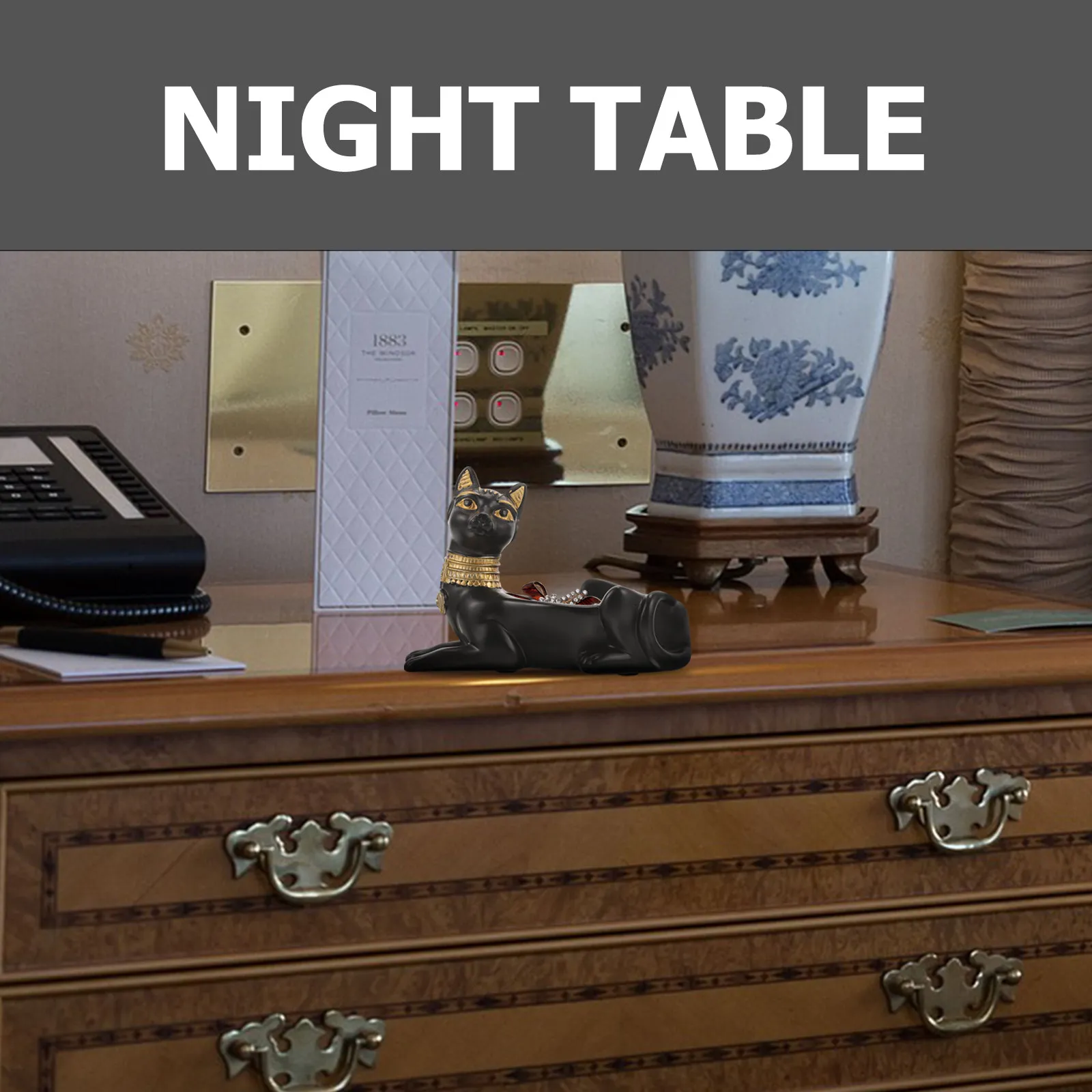 

Resin Cat Shape Jewelry Tray Storage Holder for Rings Earrings Keys Desktop Decor Trinket Organizer Ring Dish Sundries Container