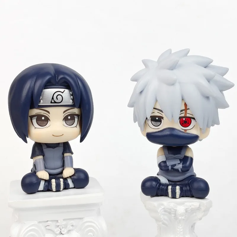 Nieuwe NARUTO Hatake Kakashi Uchiha Itachi Cartoon 2D Anime Perifere Q Editie Figuur Model Persoonlijkheid Creatieve Desktop Ornament