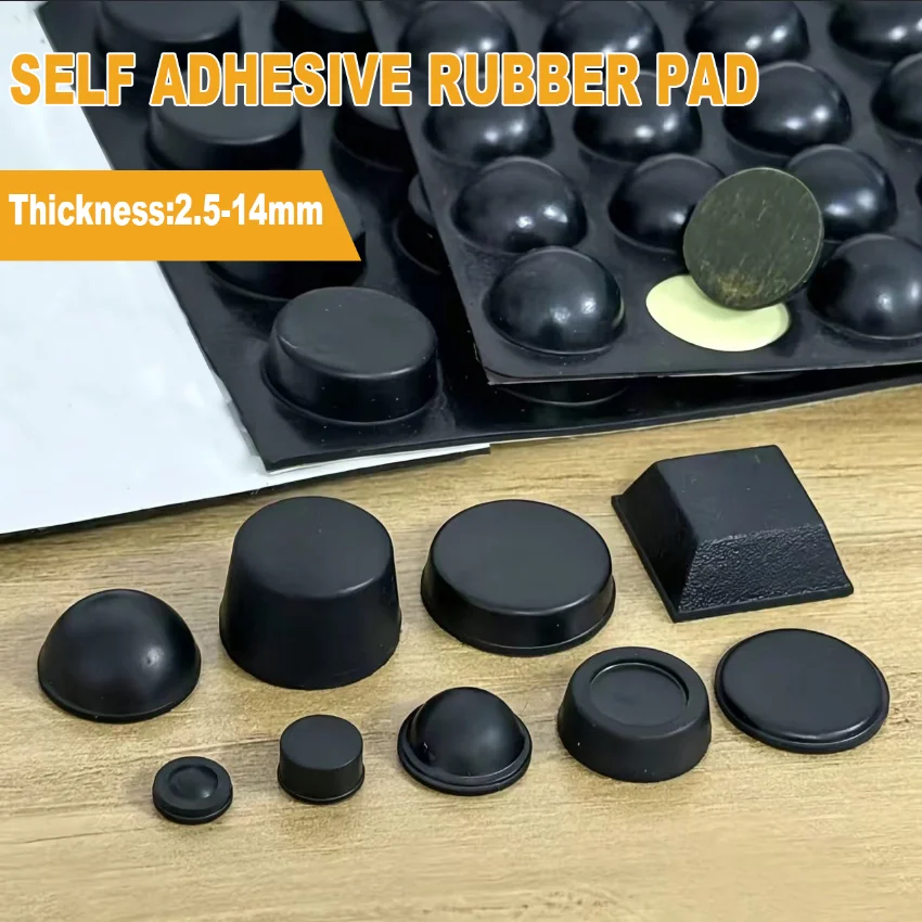 Self Adhesive Rubber Feet Pad Round/square Anti Slip/shock Absorber/noise Reduction Leg Pad for Furniture/equipment Protector