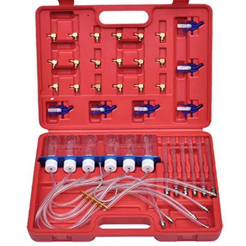 New Diesel Injector Flow Meter Test Kit Common Rail Adaptor Fuel Tester Set