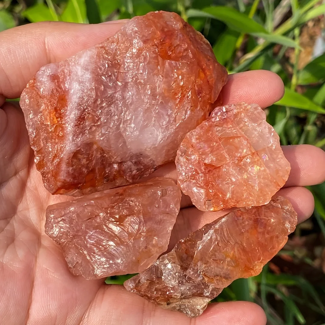 Natural Hematoid Quartz Rough Stone Raw Crystal Mineral Specimen For Collection Home Decoration DIY Jewelry Making view 3