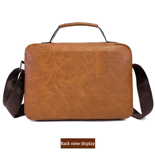 Imagen 2 del producto Maletín de Cuero Compacto para Hombre, Bolso de Hombro Ligero con Correa Ajustable, Ideal para Viajes, Trabajo y Desplazamientos Diarios