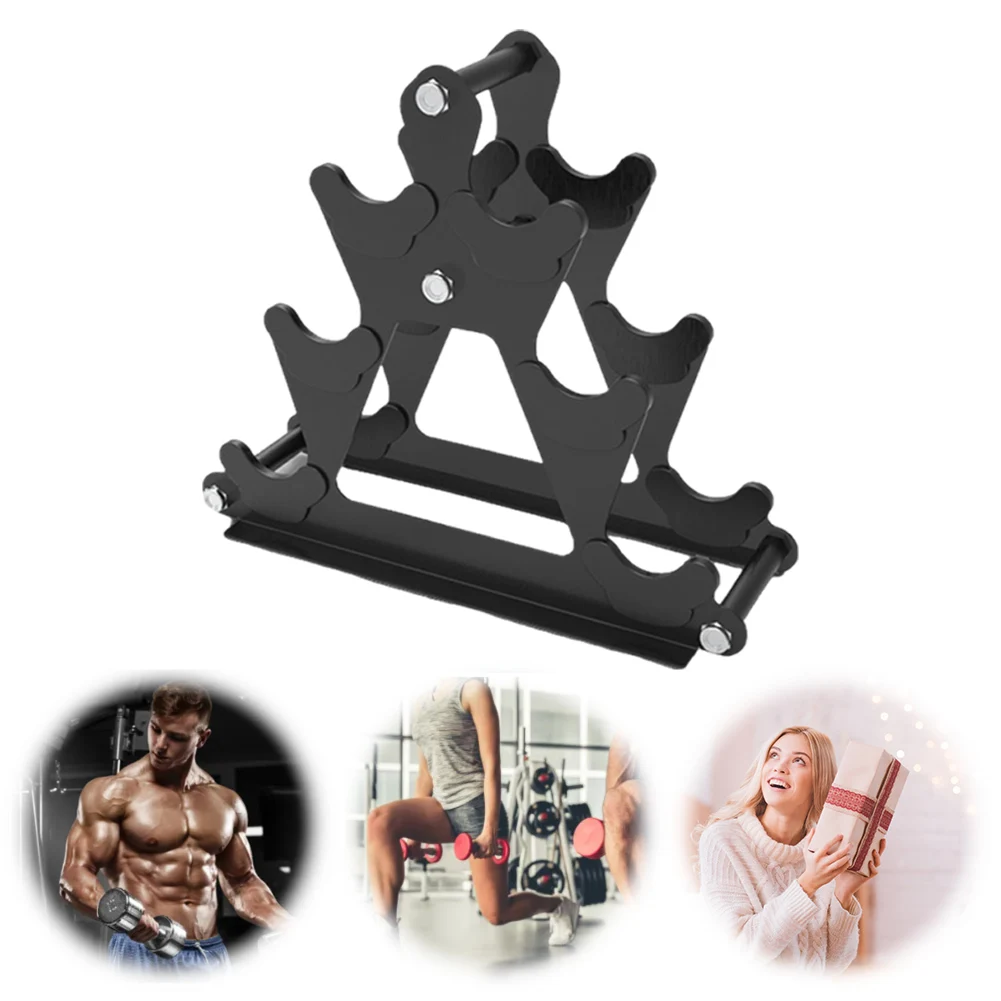 

3 Tier Dumbbell Rack Stand Compact Dumbbell Holder Mini Dumbbell Bracket Weights Organizer Stand for Weight Lifting Exercise