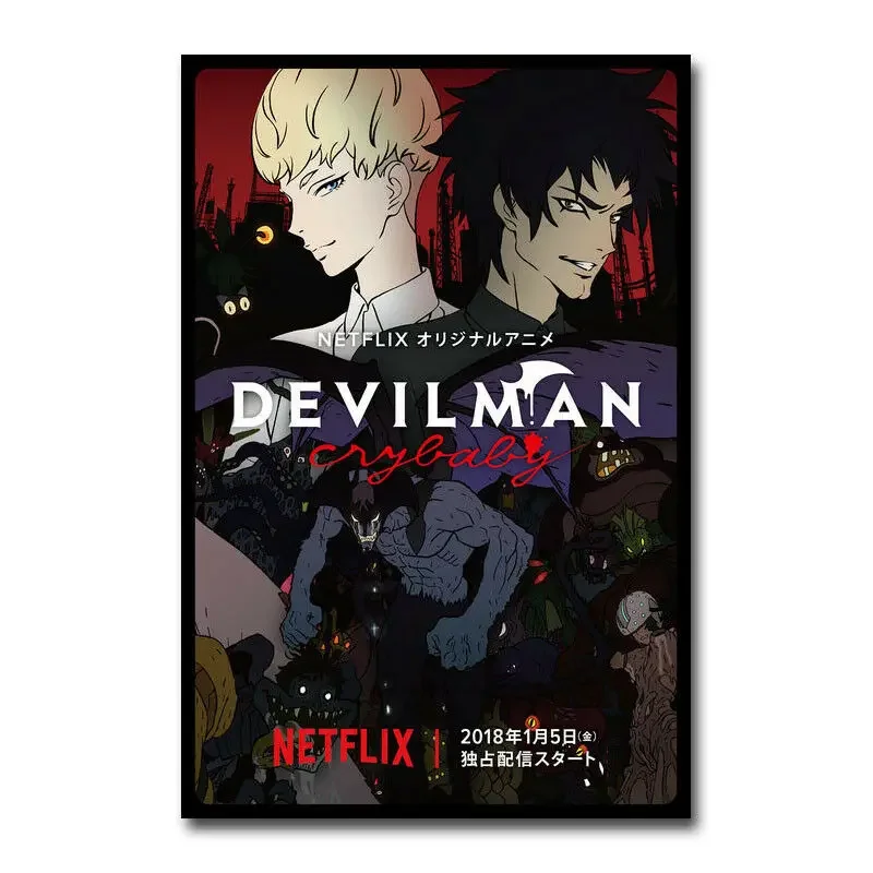 Devilman Crybaby Japanese Anime TV Show Silk Poster Wall Sticker Decoration Gift