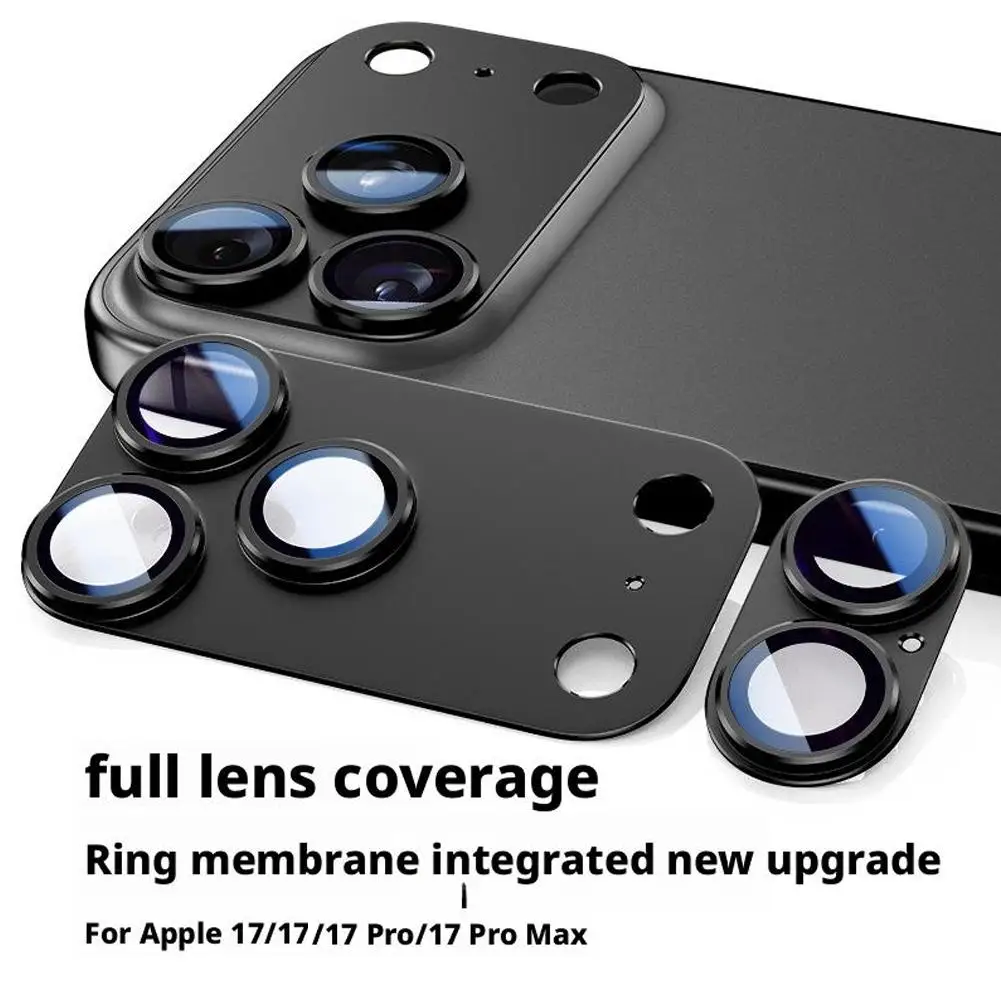  for iphone 17 Series Metal Camera Lens Protector Cover Strong Adsorption Metal Tempered Glass Rear Camera Screen Cover L8L9