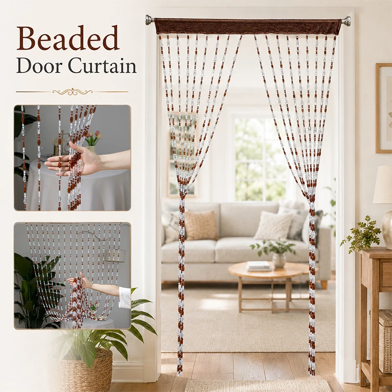 1pc Beaded String Curtain Door Partition Divider For Window Entrance Wedding Living Room Home Decor