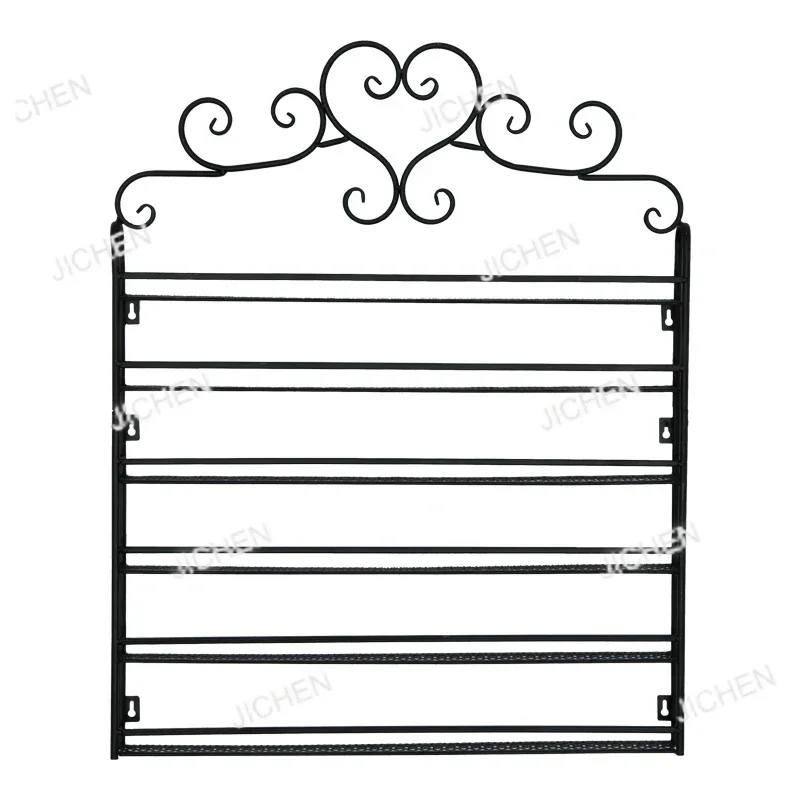 

JC white 6 Layer Iron Nail Polish Shelf Black Nail Shop Exhibition Shelf Nail Polish Display Wall Rack Makeup Organizer