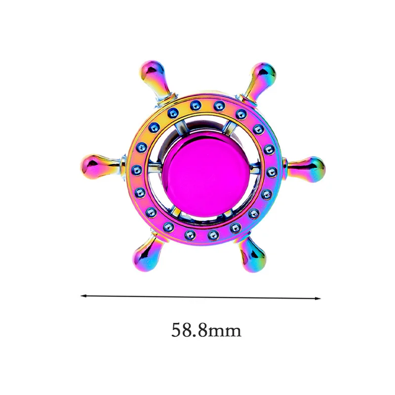 24 Style Dazzling Color Fingertip Gyro Toys Colorful Alloy Metal Hand Spinner Stress Relief Decompression Toy For Kids Adults